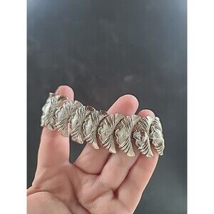 Coro Silver Tone Metal Bracelet Vintage Costume Jewelry